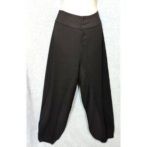 Free People Intimately Most Wanted Black Joggers Pants XS High Rise Wide Leg